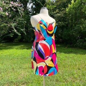 Early 2000’s Colorful Satin Slip